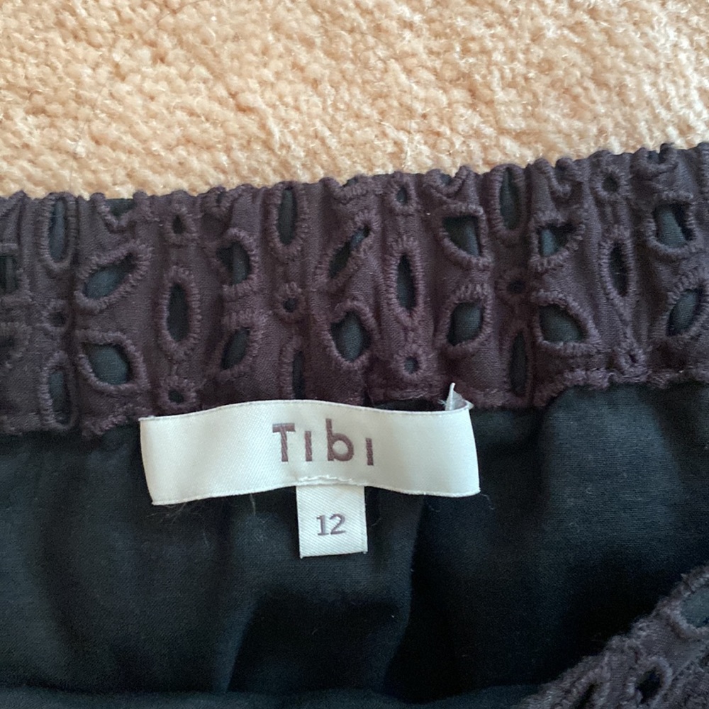 Tibi Eyelet Off Shoulder Top Size 12 Antonina - Picture 3 of 6